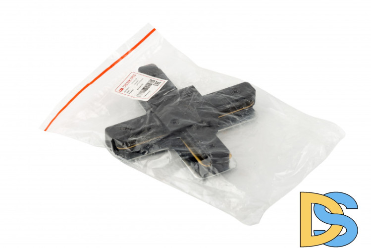Коннектор Х-образный Denkirs DK Track Black TR1104-BK