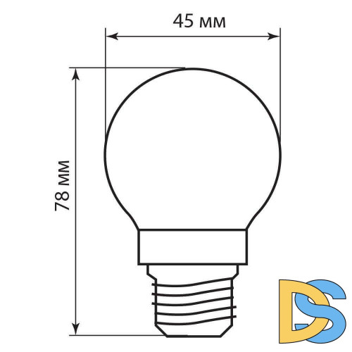 Лампа светодиодная филаментная Feron E27 5W 2700K Шар Прозрачная LB-61 25581