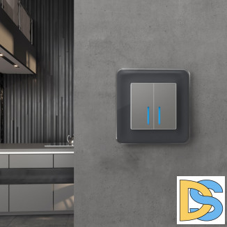 Рамка из стекла на 1 пост Elite графит W0012440