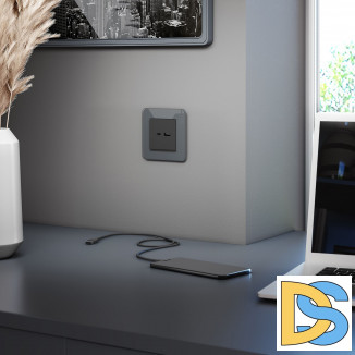 Рамка из стекла на 1 пост Elite графит W0012440