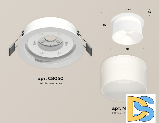 Встраиваемый светильник Ambrella Light Techno Spot XC8050016 (C8050, N8402)