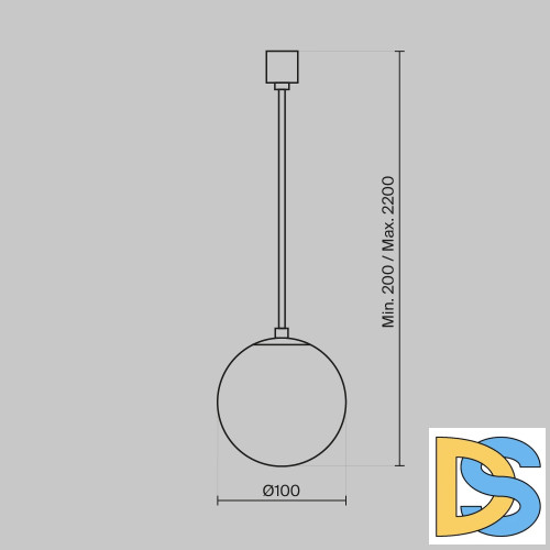 Подвесной светильник Maytoni Luna P039PL-5W3K-10-B