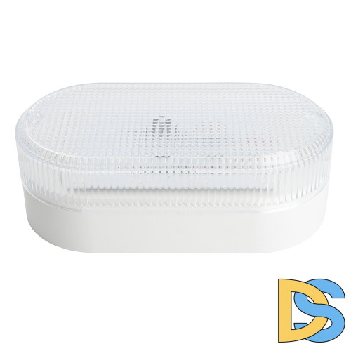 Настенно-потолочный светильник Feron 51511 Светодиодный светильник серии TR ЖКХ Овал 12Вт, 4000К, призма, IP53