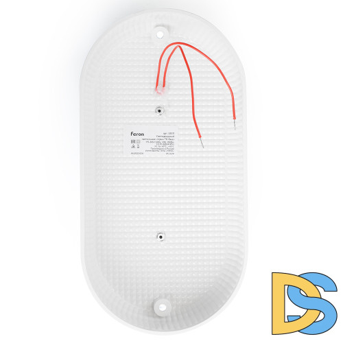 Настенно-потолочный светильник Feron 51511 Светодиодный светильник серии TR ЖКХ Овал 12Вт, 4000К, призма, IP53