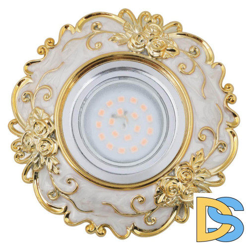 Встраиваемый светильник Fametto Arno DLS-A105 GU5.3 Chrome/Beige+Gold