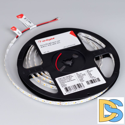 Светодиодная лента Arlight RZ-A80-8mm 24V Warm3500 (8 W/m, IP20, 2835, 5m) 046014