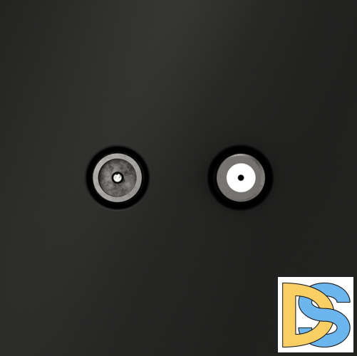 Розетка телевизионная встраиваемая VOLTUM S70 оконечная TV+SAT, (черный матовый)