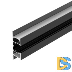 Алюминиевый профиль Arlight WALL-2575-DUAL-2000 ANOD BLACK 052332