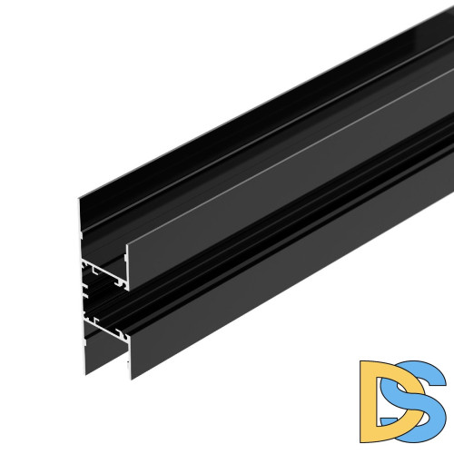 Алюминиевый профиль Arlight WALL-2575-DUAL-2000 ANOD BLACK 052332