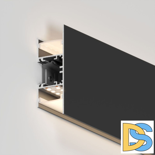 Алюминиевый профиль Arlight WALL-2575-DUAL-2000 ANOD BLACK 052332