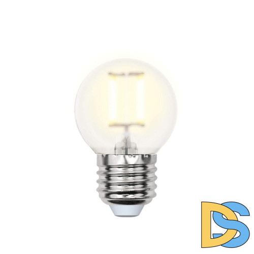 Лампа светодиодная филаментная (UL-00000302) Uniel Е27 6W 3000K матовая LED-G45-6W/WW/E27/FR PLS02WH