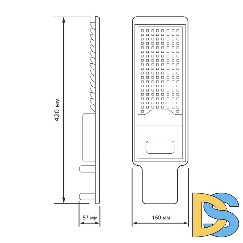 Уличный светодиодный консольный светильник Gauss Avenue 629536380