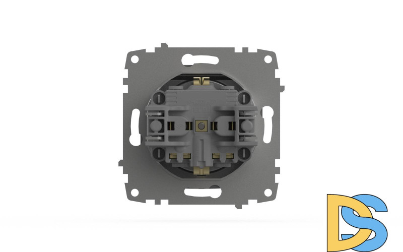 Розетка с крышкой и заземлением ELBI Zena Vega 609-011000-218
