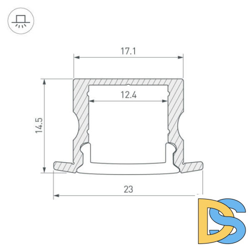Алюминиевый профиль Arlight ARH-Line-2315-F-2000 Anod 036327