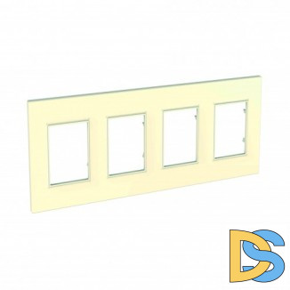 Рамка 4-ая (четверная), Бежевый, серия Unica Quadro, Schneider Electric
