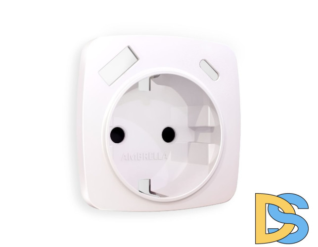 Лицевая панель для розетки с/з со шторками 2USB A+C Ambrella Volt Omega OP2100