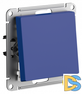 Выключатель 1-клавишный ,проходной (с двух мест), Аквамарин, серия Atlas Design, Schneider Electric