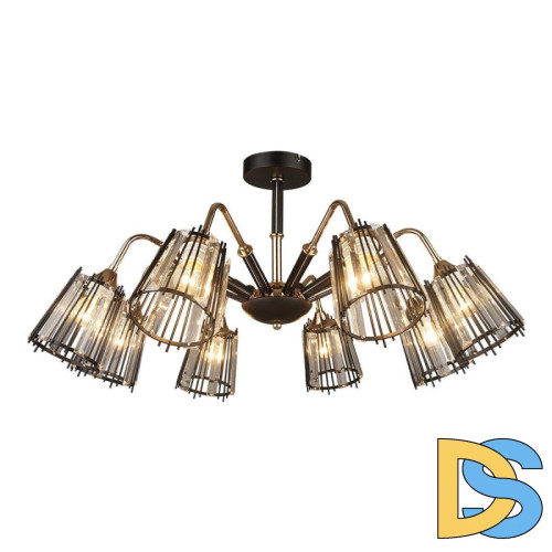 Люстра на штанге IMEX MD.4050-8-S BK+FGD