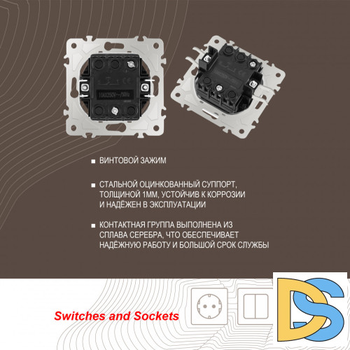 Кнопка дверного звонка Arte Milano 205.36-1.shampan