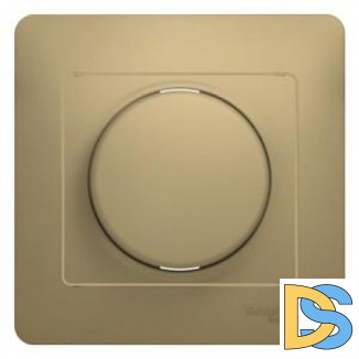 Диммер поворотный, 300Вт для ламп накаливания, Титан, серия Glossa, Schneider Electric