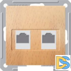 Розетка компьютерная 2-ая кат.5е, RJ-45 (интернет), Бук (пластик), серия Wessen 59, Schneider Electric