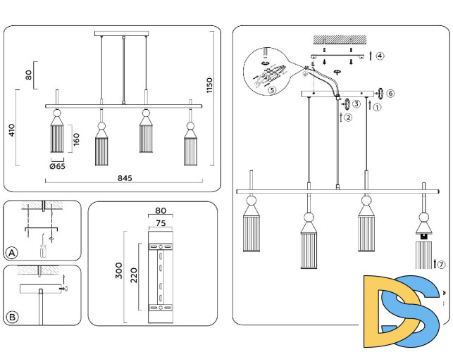 Подвесной светильник Ambrella Light High Light Heigh Light LH55254