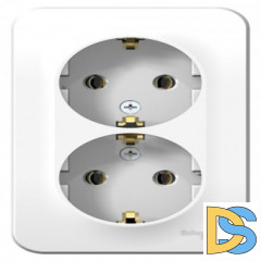 Розетка 2-ая с/з без шторок 16А, 250В, изолир пластина Schneider Blanca Белый