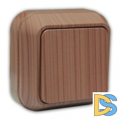 Выключатель Makel Siva Ustu 1-клавишный (орех)