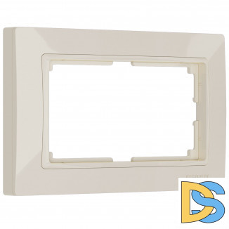 Рамка для двойной розетки Веркель (слоновая кость, basic) W0082003