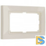 Рамка для двойной розетки Веркель (слоновая кость, basic) W0082003