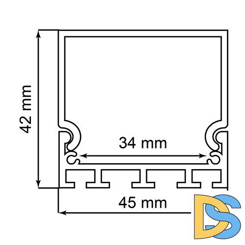 Профиль накладной Feron CAB268 48120