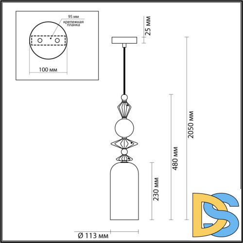 Подвесной светильник Odeon Light Bizet 4855/1