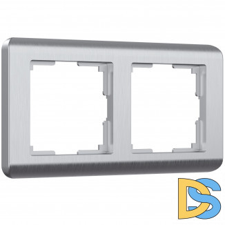 Рамка на 2 поста (серебряный) W0022106