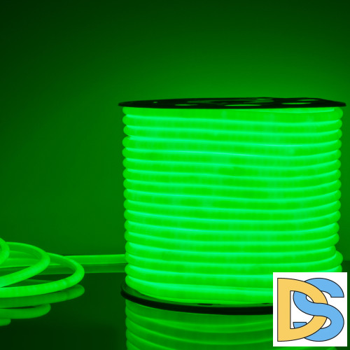 Светодиодный гибкий неон Elektrostandard 220V 9,6W 144Led 2835 IP67 круглый зеленый, 50 м 4690389134708