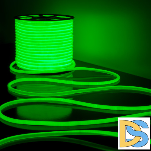 Светодиодный гибкий неон Elektrostandard 220V 9,6W 144Led 2835 IP67 круглый зеленый, 50 м 4690389134708