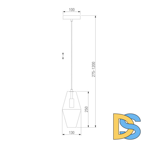 Подвесной светильник Eurosvet Prism 50236/1 янтарный a058957