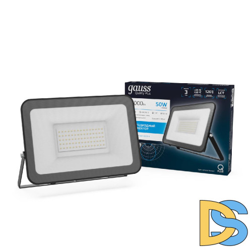 Прожектор светодиодный Gauss Qplus 50W 6500К 613511350