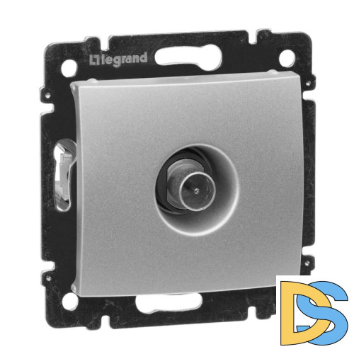 Розетка TV проходная Legrand Valena алюминий 770131
