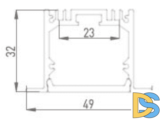 Алюминиевый профиль DesignLed LE.4932-R 010356