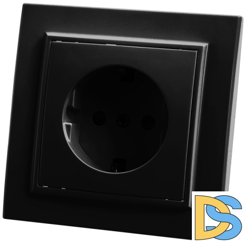 Розетка 1-местная Stekker PST16-9013-03 с защитной шторкой 39479