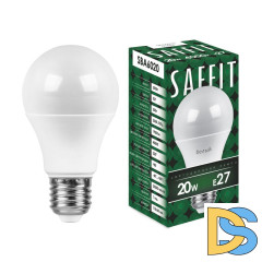 Лампа светодиодная Saffit SBA6020 шар E27 20W 4000K 55014
