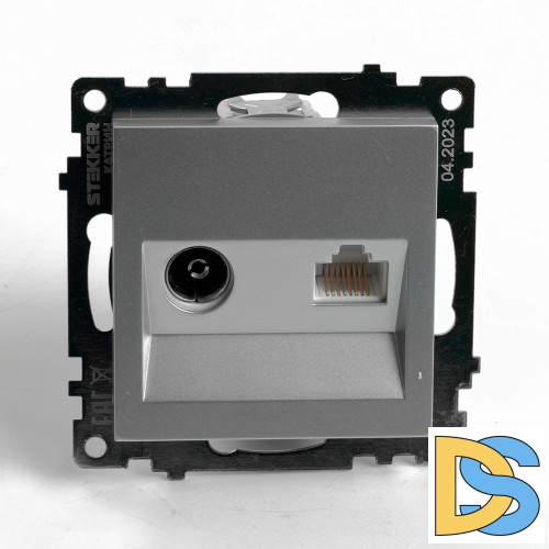 Розетка телевизионная 1-местная Stekker GLS00-7106-03 Катрин 49183