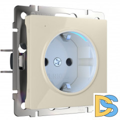 Розетка с подсветкой (слоновая кость) W1171403