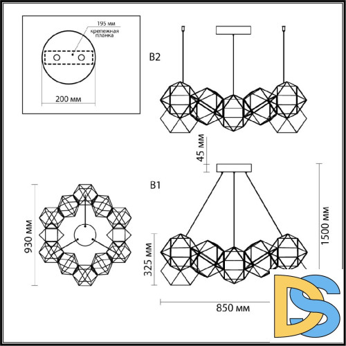 Подвесная люстра Odeon Light Trellis 5087/56L