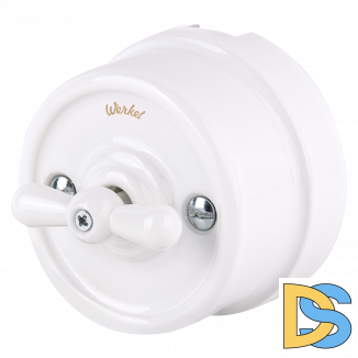 Переключатель/выключатель одноклавишный (белый) Ретро W5612001