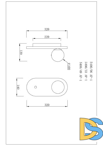 Бра Divinare Milano 5406/49 AP-1