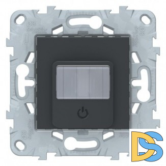 Датчик движения 2300Вт с ручн.упр. 3-х проводная схема, реле, Антрацит, серия Unica New, Schneider Electric