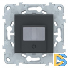 Датчик движения 2300Вт с ручн.упр. 3-х проводная схема, реле, Антрацит, серия Unica New, Schneider Electric