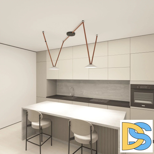 Трековый однофазный светильник Denkirs Belty flow DK5564-WH+BK