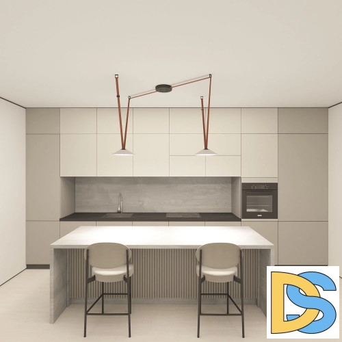 Трековый однофазный светильник Denkirs Belty flow DK5564-WH+BK